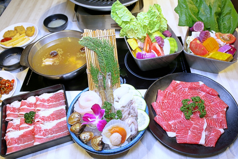 鍋好日 火鍋燒肉全上桌！還有滿滿火鍋食材、熟食、冰淇淋等自助吧吃到飽 台中火烤二吃推薦