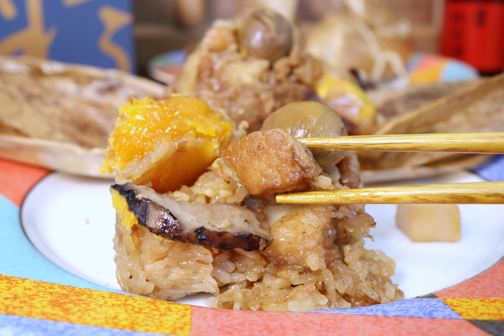 滿穗台菜 台式肉粽就這顆！老饕最愛北部粽，整顆干貝蛋黃栗子好料滿滿！